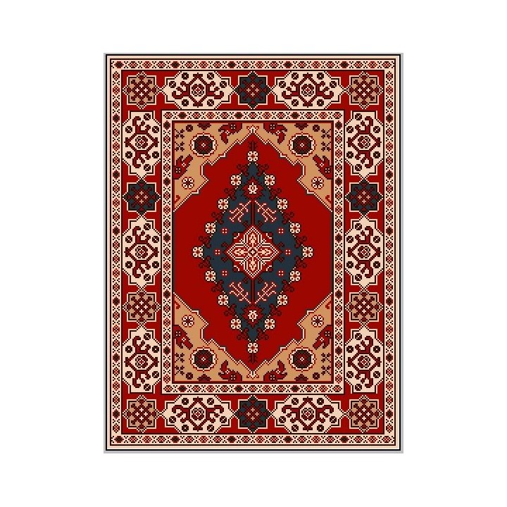 Tapis Persan Ispahan Bleu Royal 170x250 - Soie et Laine Mérinos