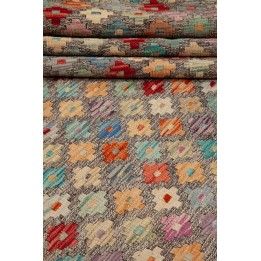 Tapis Chemtou Mosaïque Multicolore 120x180 - Coton et Laine