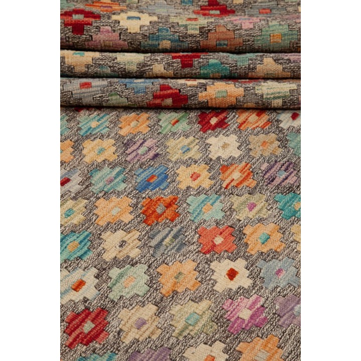 Tapis Chemtou Mosaïque Multicolore 120x180 - Coton et Laine